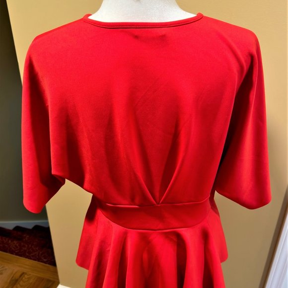 SHEIN Red Tie Front Large Jacket - Picture 2 of 2